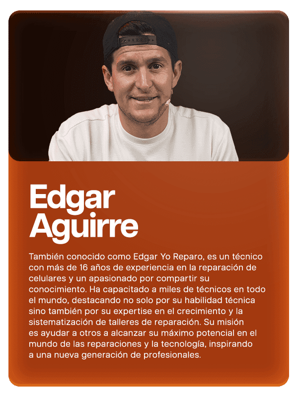 Edgar Aguirre, instructor de Yo Reparo Academy
