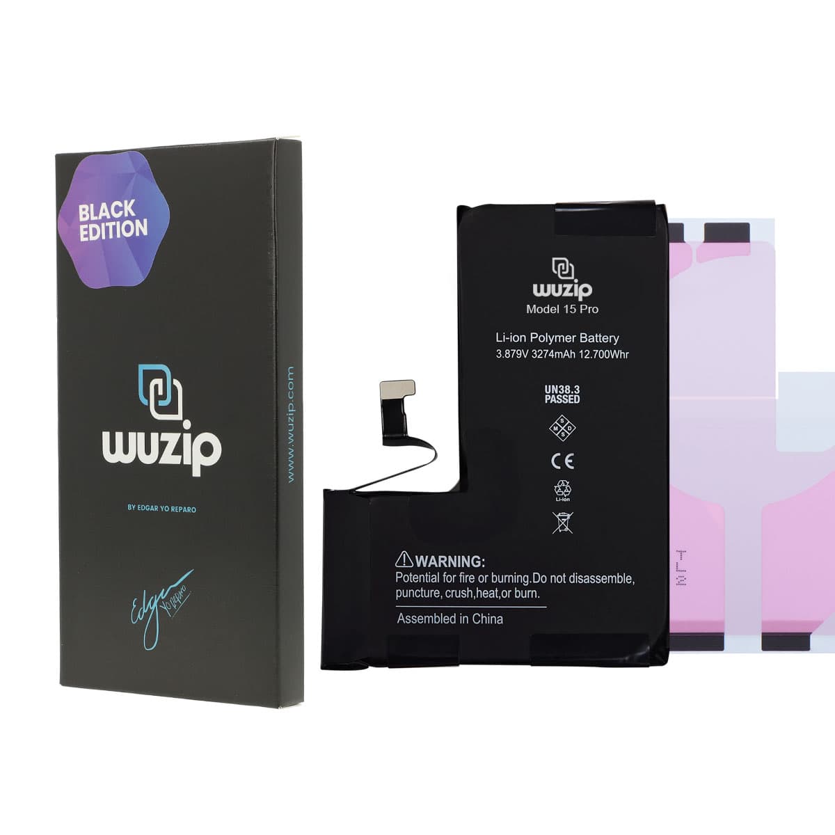 Bateria iPhone 15 Pro Auto Programable - Black Edition