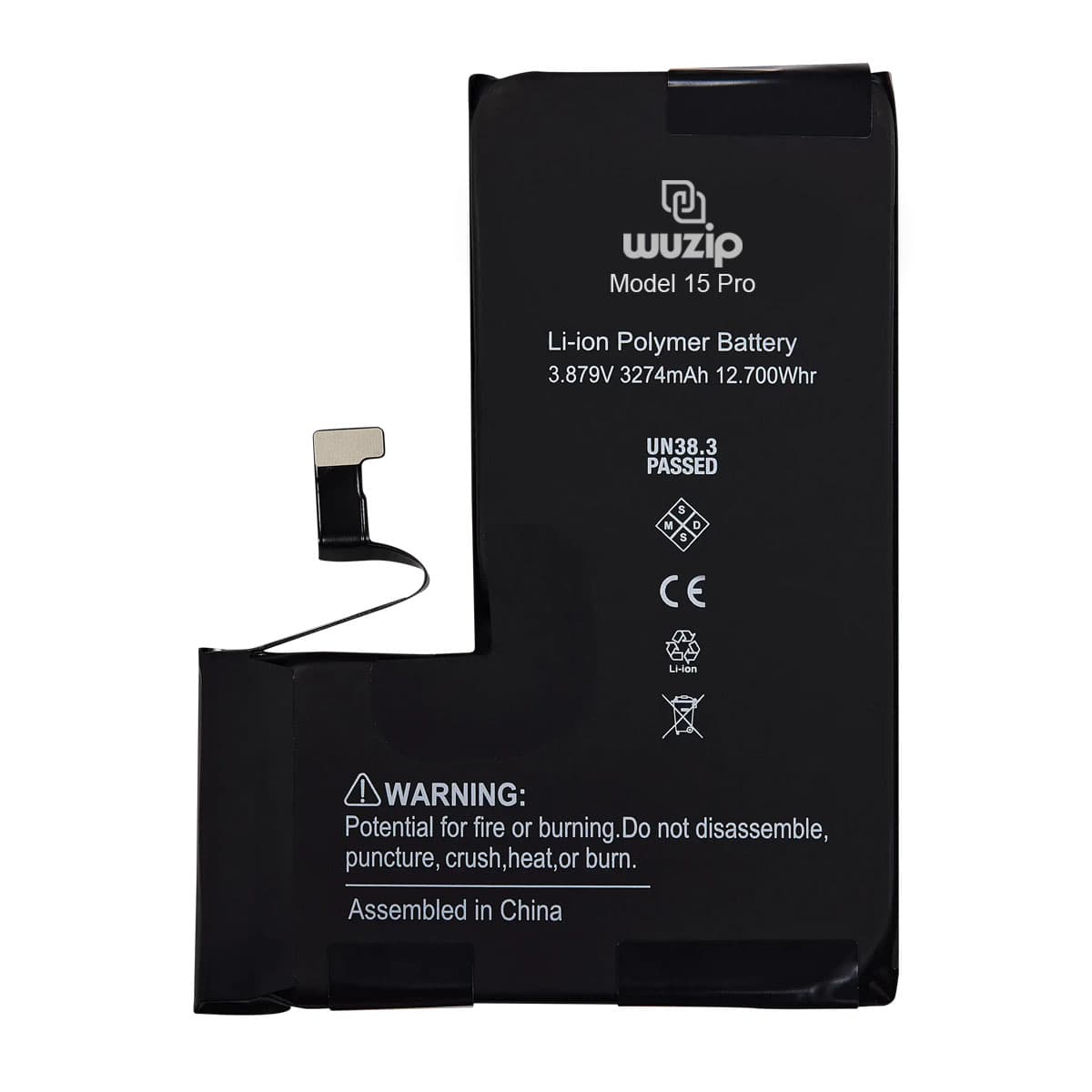 Bateria iPhone 15 Pro Auto Programable - Black Edition
