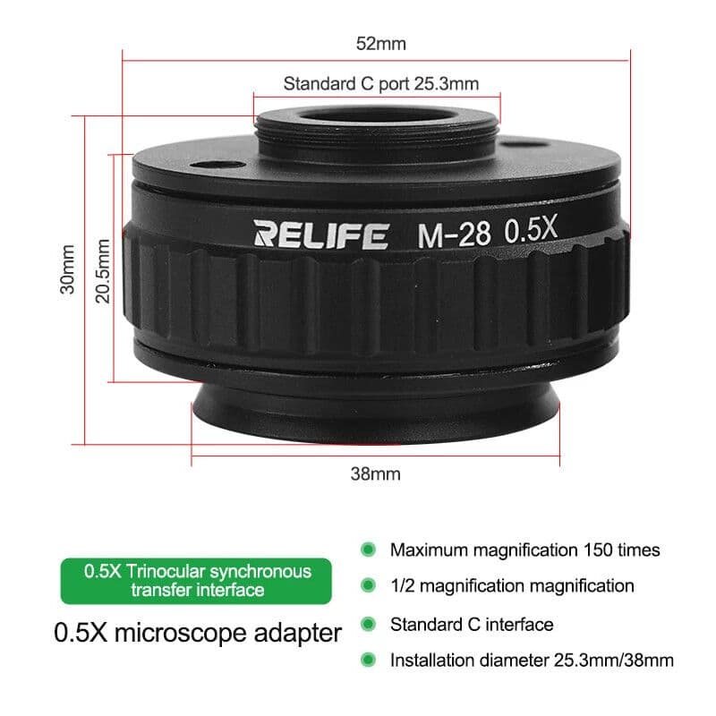 ADAPTADOR PARA CAMARA 1/3 - 0.35x - para trino Relife