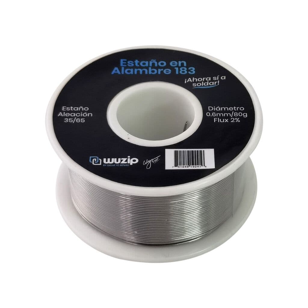 Estaño en hilo rollo 80g 35/65 0.6MM Wuzip